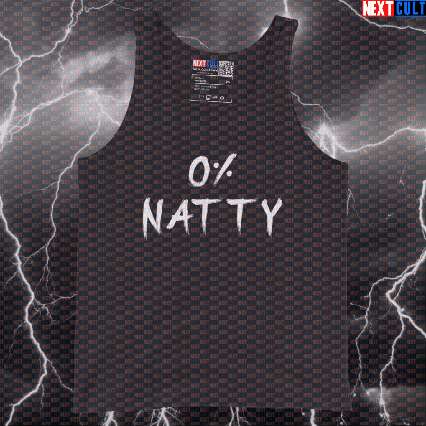 0% Natty Gym Tank Top | Funny Bodybuilding Muscle Shirt For Enhanced Lifters & Gym Meme Fans Bodybuilding Fitness Gym Natty Steroids Workout Next Cult Brand