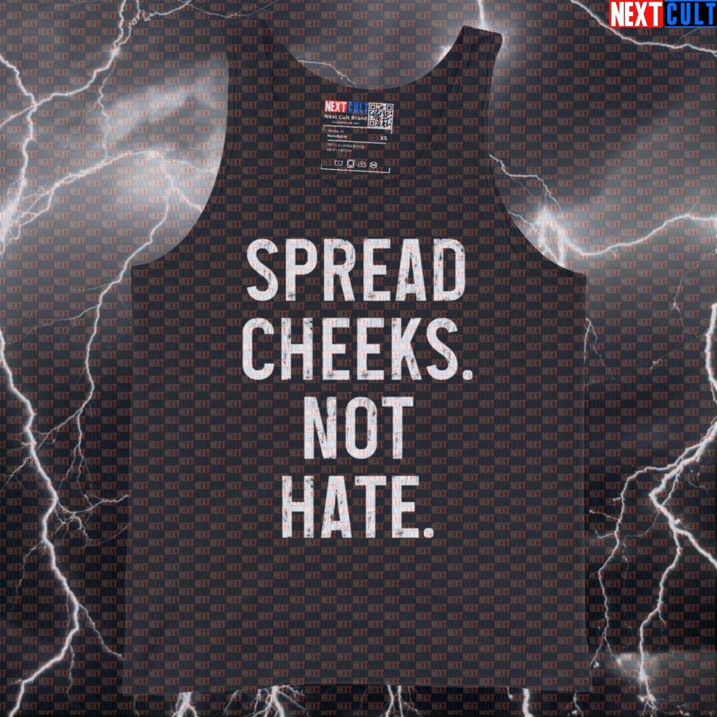Spread Cheeks Not Hate Funny Gym Tank Top | Muscle Shirt For Leg Day & Glutes Lovers | Meme Athletic Shirt Bodybuilding Fitness Gym Workout Next Cult Brand