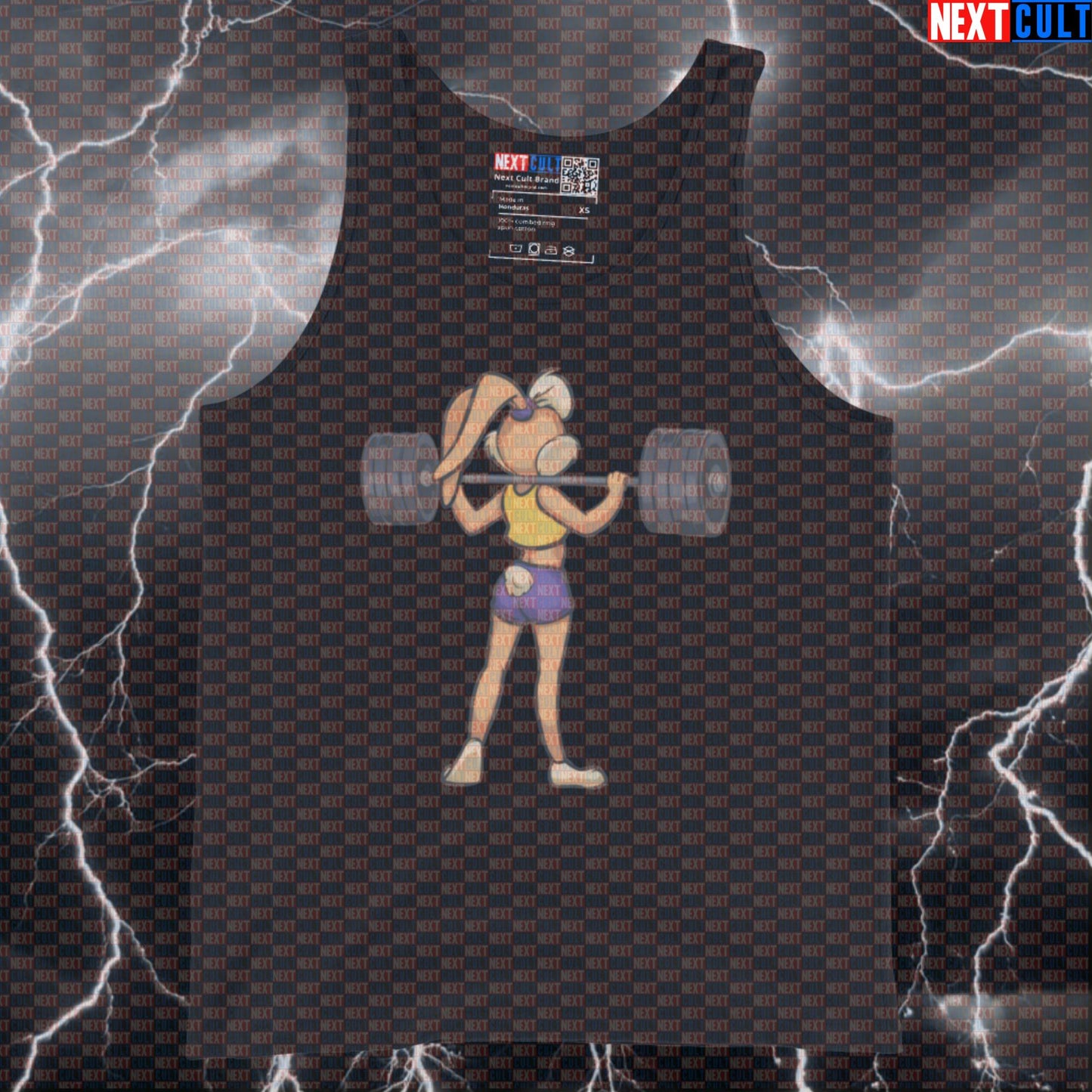 Gym Bunny Funny Workout Tank Top | Squats & Booty Motivation Muscle Shirt For Women | Cute Gym Vest Tank Tops Bodybuilding Films Fitness Gym Leg Day Powerlifting TV Workout Next Cult Brand