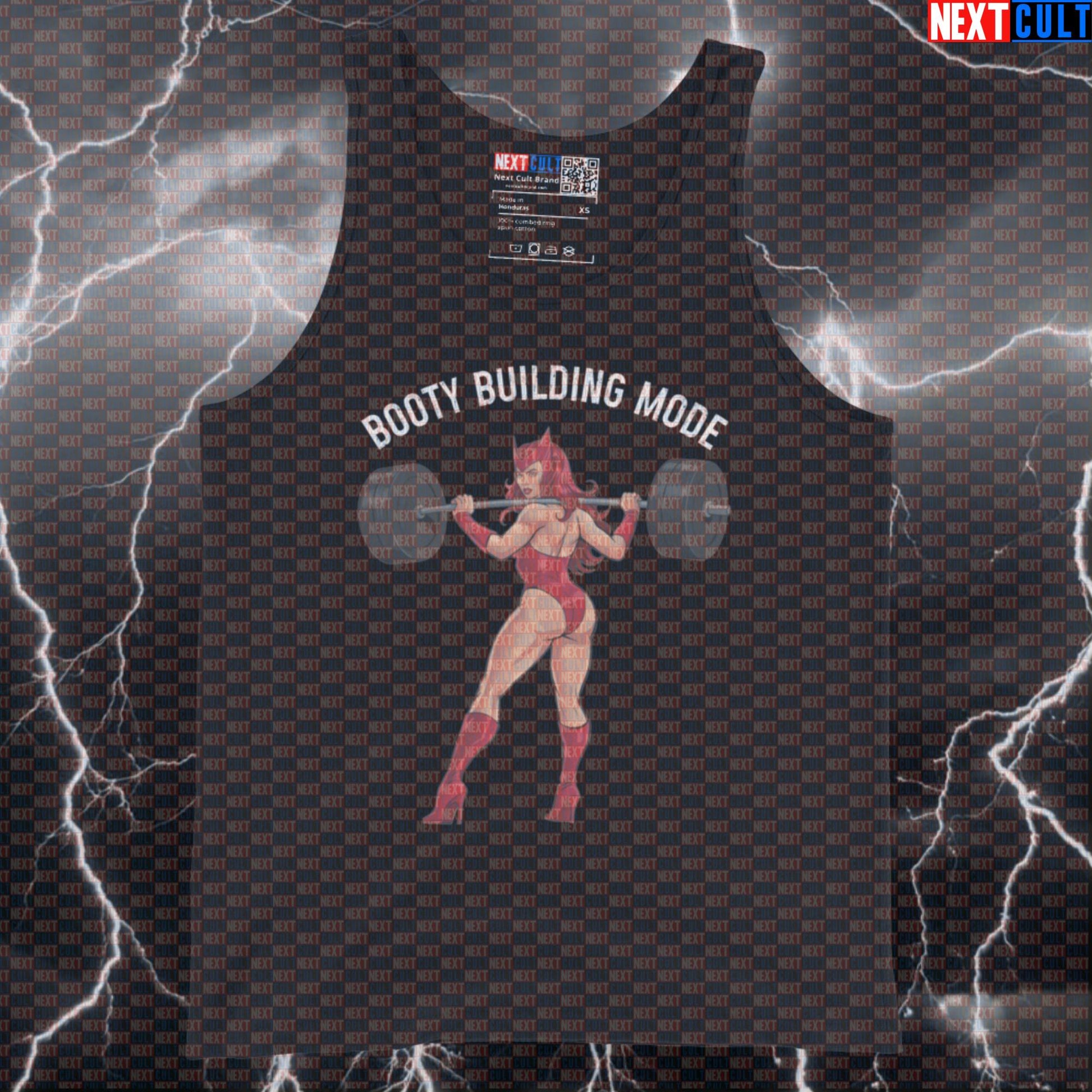 Funny Booty Building Mode Gym Tank Top | Gym Witch Meme Muscle Shirt For Leg Day & Squat Lovers Tank Tops Avengers Bodybuilding Films Fitness Gym Leg Day Powerlifting Superheroes Workout Next Cult Brand