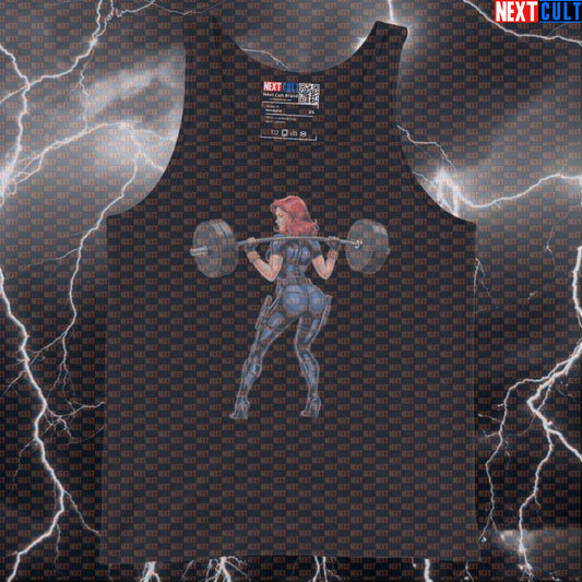 Gym Girl Booty Builder Tank Top | Funny Leg Day Muscle Shirt For Squats & Fitness | Workout Vest Avengers Black Widow Bodybuilding Films Fitness Gym Leg Day Powerlifting Superheroes Workout Next Cult Brand