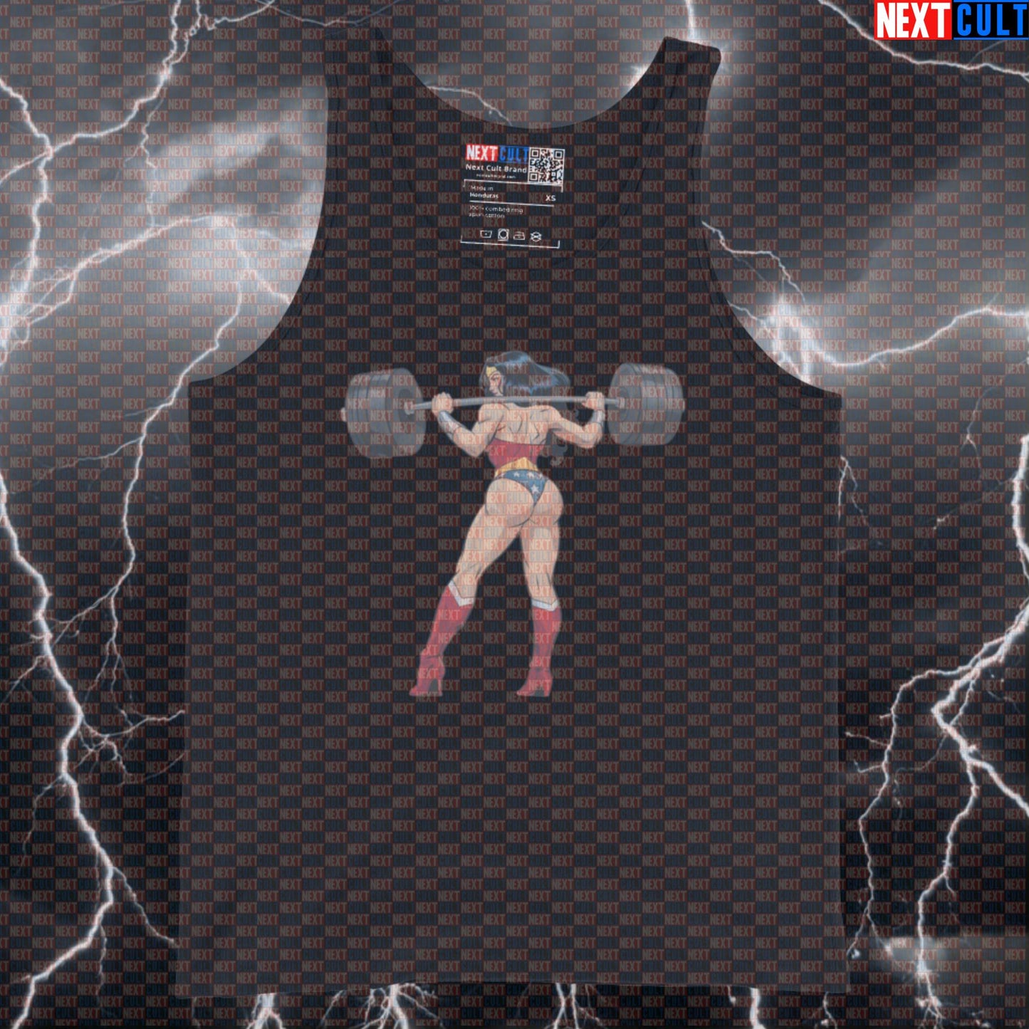 Wonder Lifter Gym Tank Top | Funny Muscle Shirt For Leg Day & Booty Building | Superhero Athletic Shirt Bodybuilding Films Fitness Gym Justice League Leg Day Powerlifting Superheroes Wonder Woman Workout Next Cult Brand