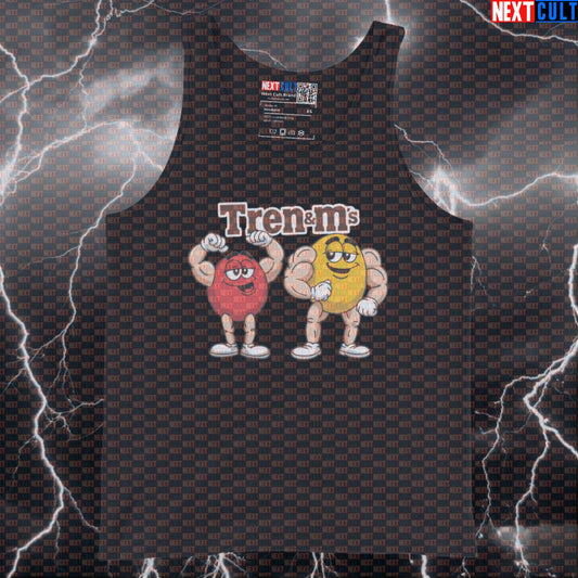 Funny Tren&Ms Gym Tank Top | Bodybuilding Meme Muscle Shirt For Enhanced Lifters | Workout Vest Bodybuilding Fast Food Fitness Gym Steroids Workout Next Cult Brand