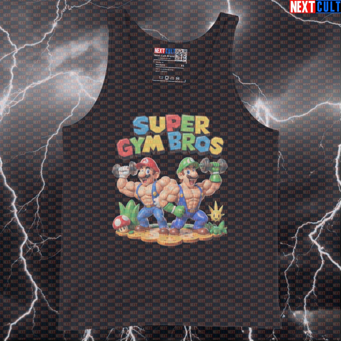 Super Gym Bros Funny Gym Tank Top | Video Game Muscle Shirt For Lifters | Mario Luigi Workout Vest Bodybuilding Fitness Gym Video Games Workout Next Cult Brand