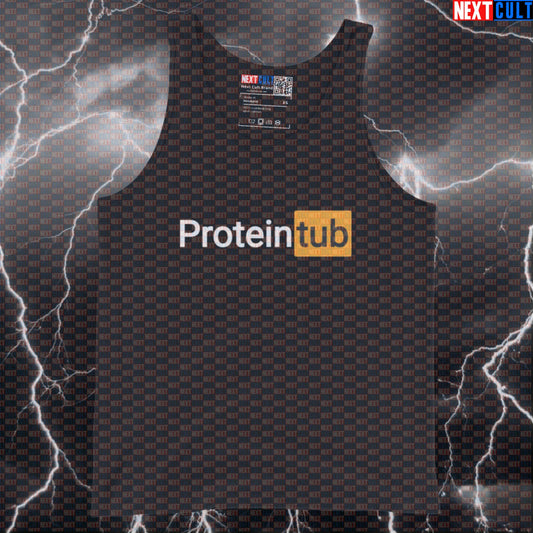 Funny Gym Bro Protein Tank Top | Muscle Shirt For Bodybuilders & Lifters | Fitness Meme Athletic Shirt Tank Tops Bodybuilding Fitness Gym Workout Next Cult Brand