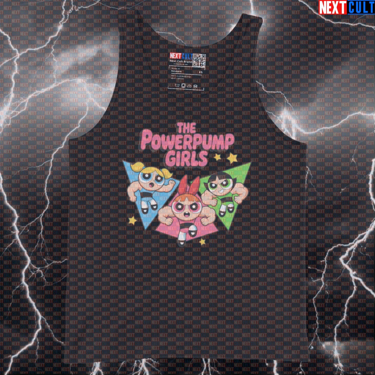 Powerpump Girls Funny Gym Tank Top | Muscle Shirt For Female Lifters | Fitness Meme Athletic Shirt Top Tank Tops Bodybuilding Fitness Gym TV Workout Next Cult Brand