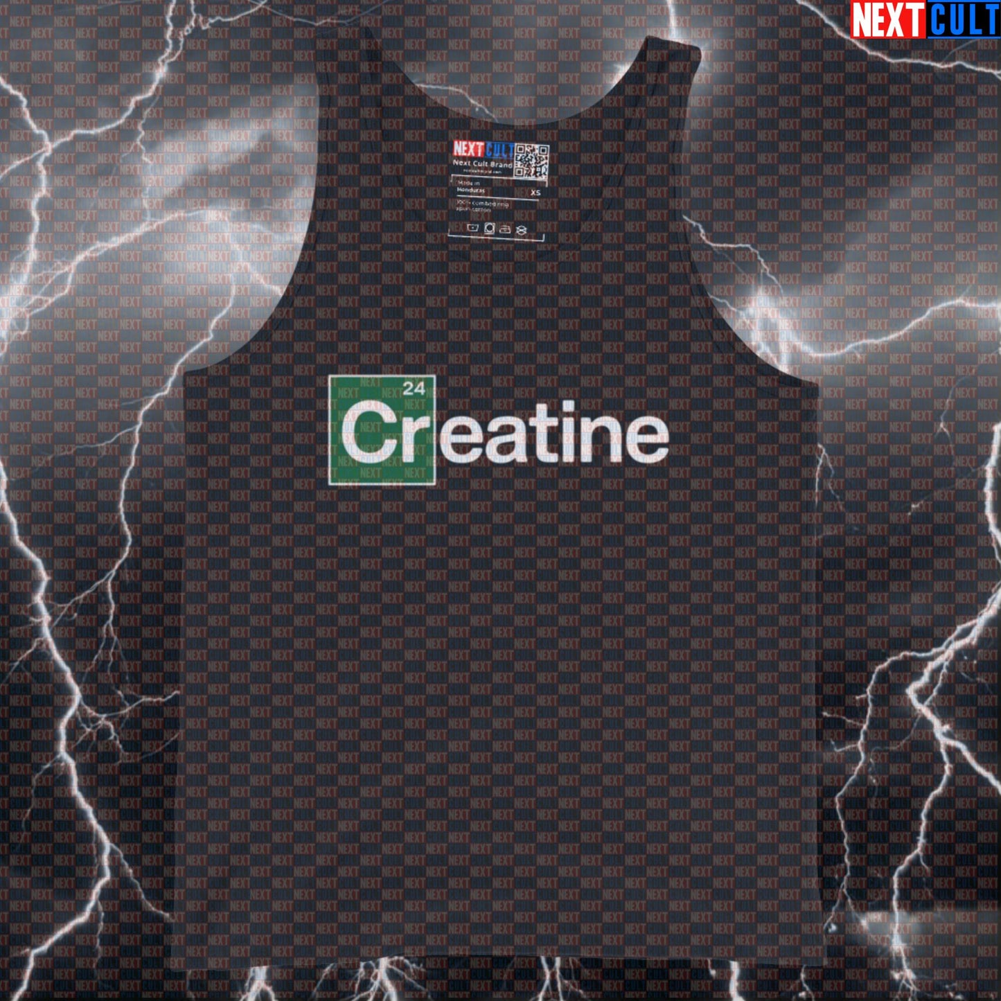Funny Powered By Creatine Gym Tank Top | Breaking Bad Meme Muscle Shirt For Lifters & Gym Bros Tank Tops Bodybuilding Breaking Bad Fitness Gym TV Workout Next Cult Brand
