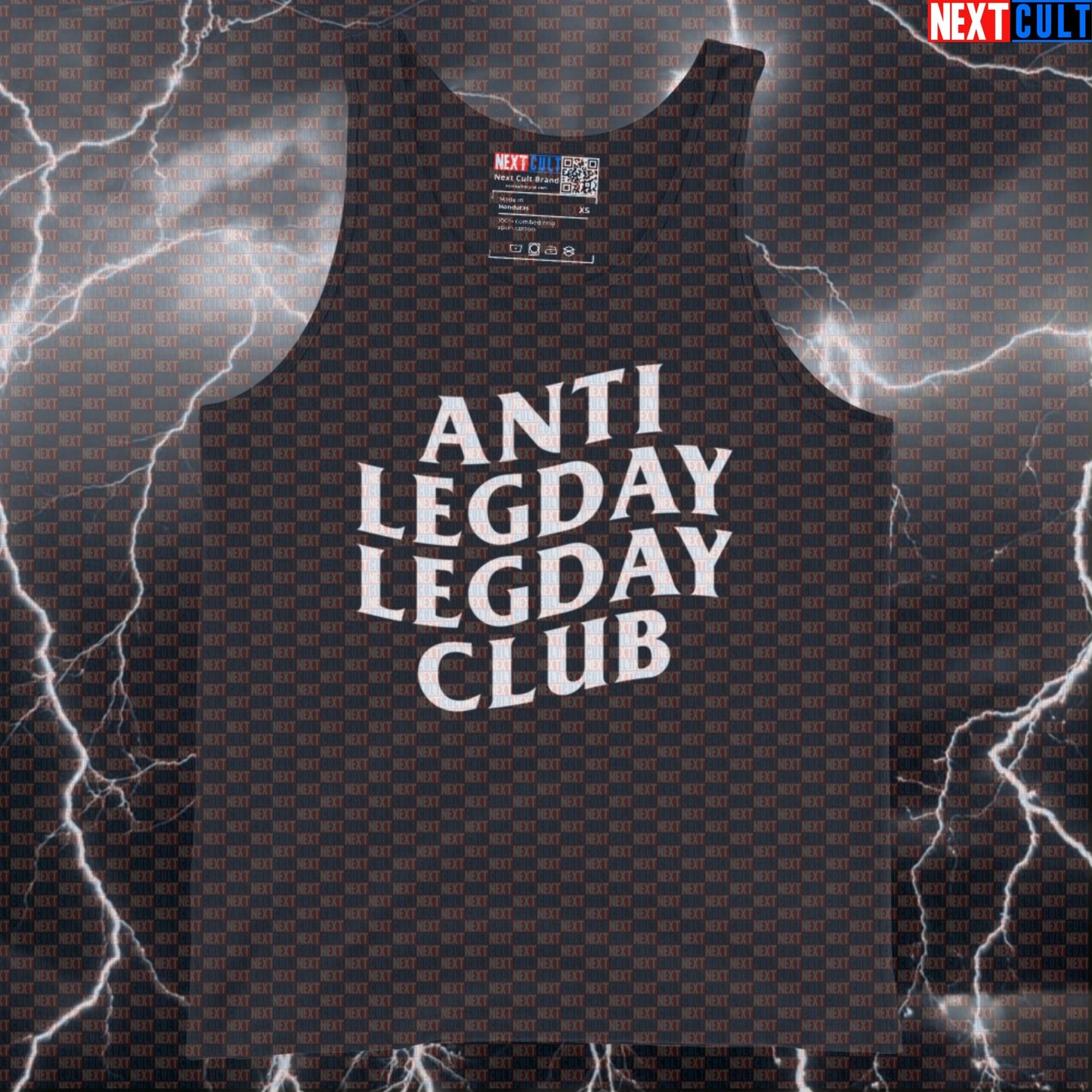 Anti Leg Day Leg Day Club Funny Gym Tank Top | Muscle Shirt For Lifters & Meme Fans | Workout Vest Bodybuilding Fitness Gym Leg Day Powerlifting Workout Next Cult Brand