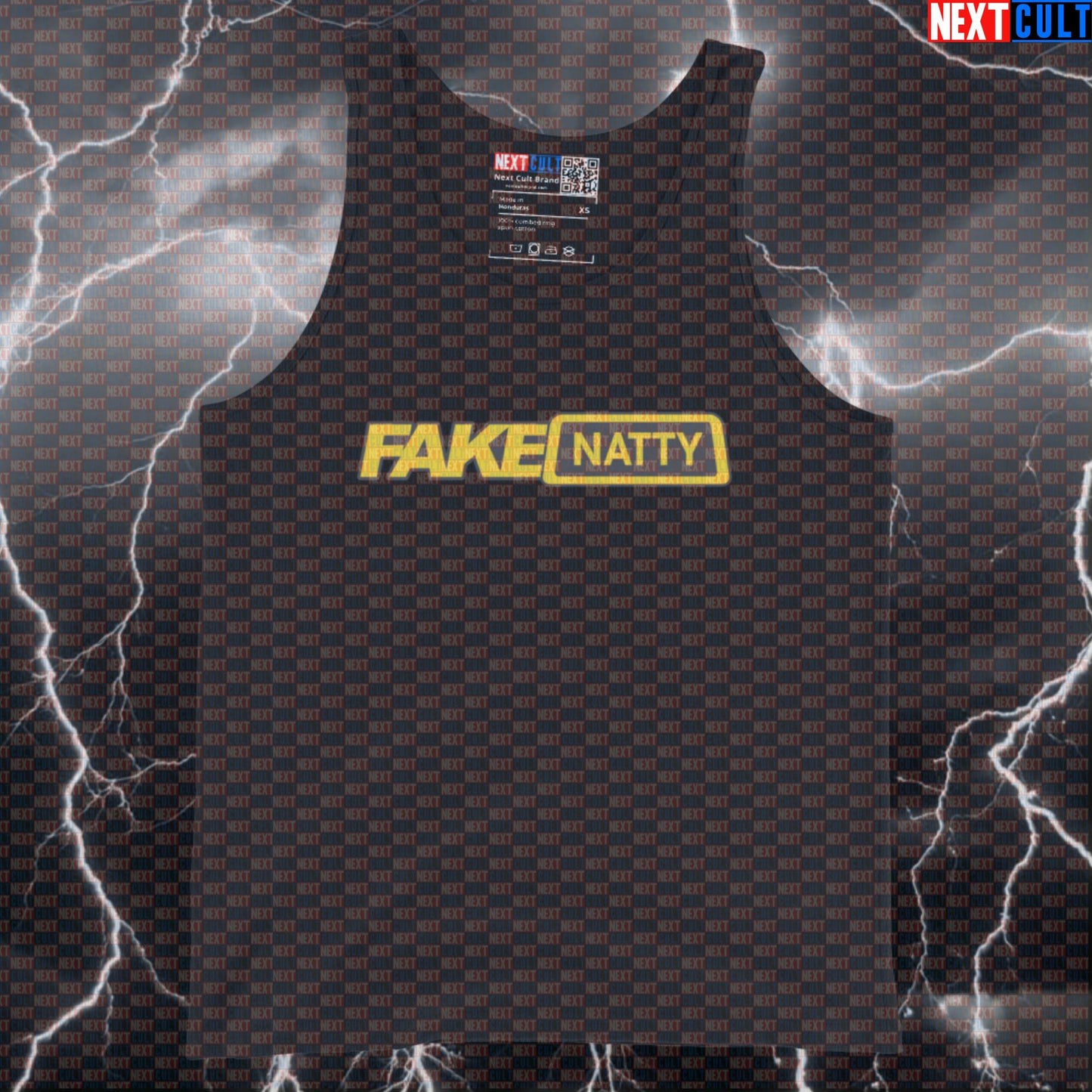 Fake Natty Gym Meme Tank Top | Funny Not Natty Muscle Shirt For Bodybuilders & Lifters | Workout Vest Bodybuilding Fitness Gym Natty Steroids Workout Next Cult Brand