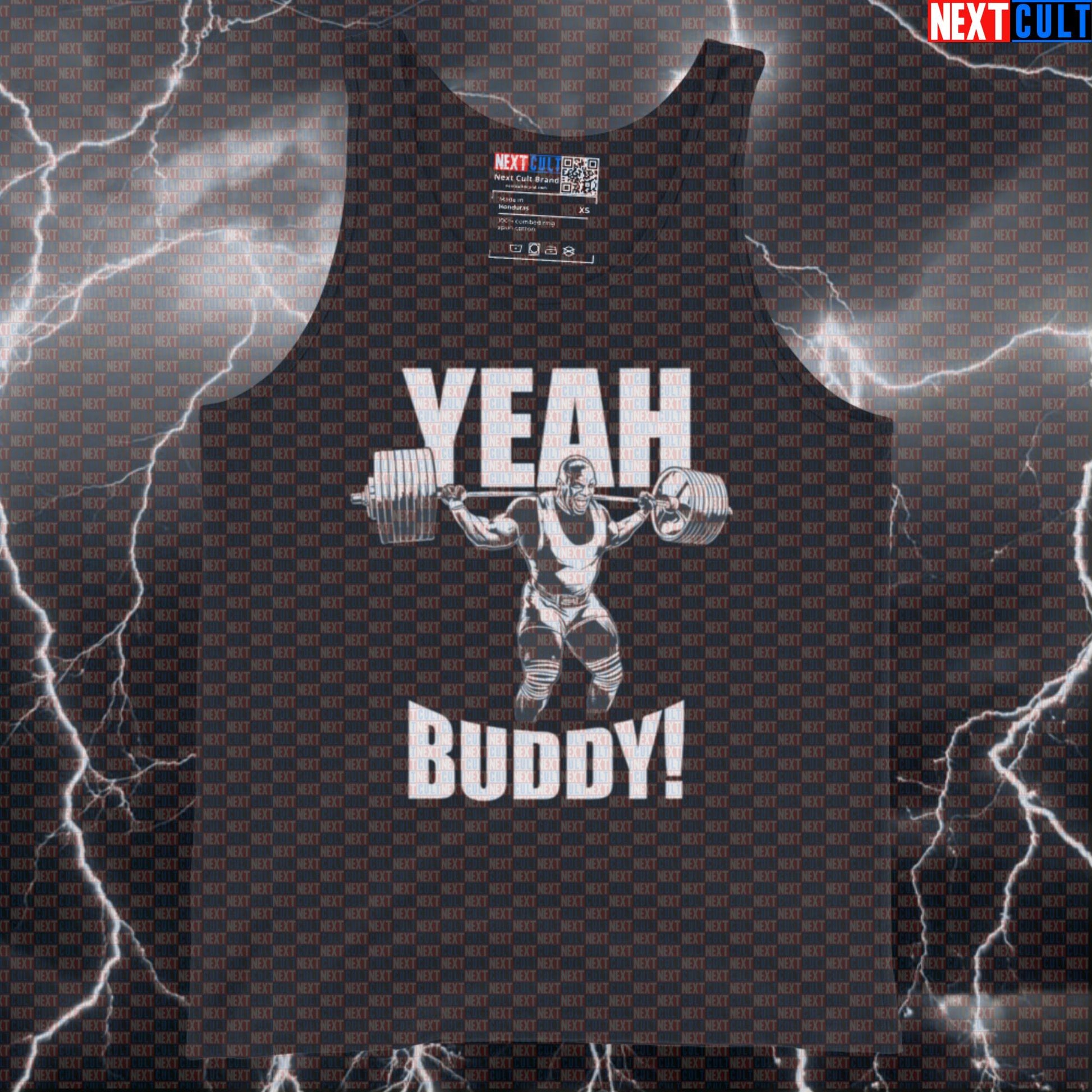 Yeah Buddy Lightweight Gym Tank Top | Ronnie Coleman Meme Muscle Shirt | Funny Bodybuilding Workout Vest Bodybuilding Fitness Gym Ronnie Coleman Workout Next Cult Brand
