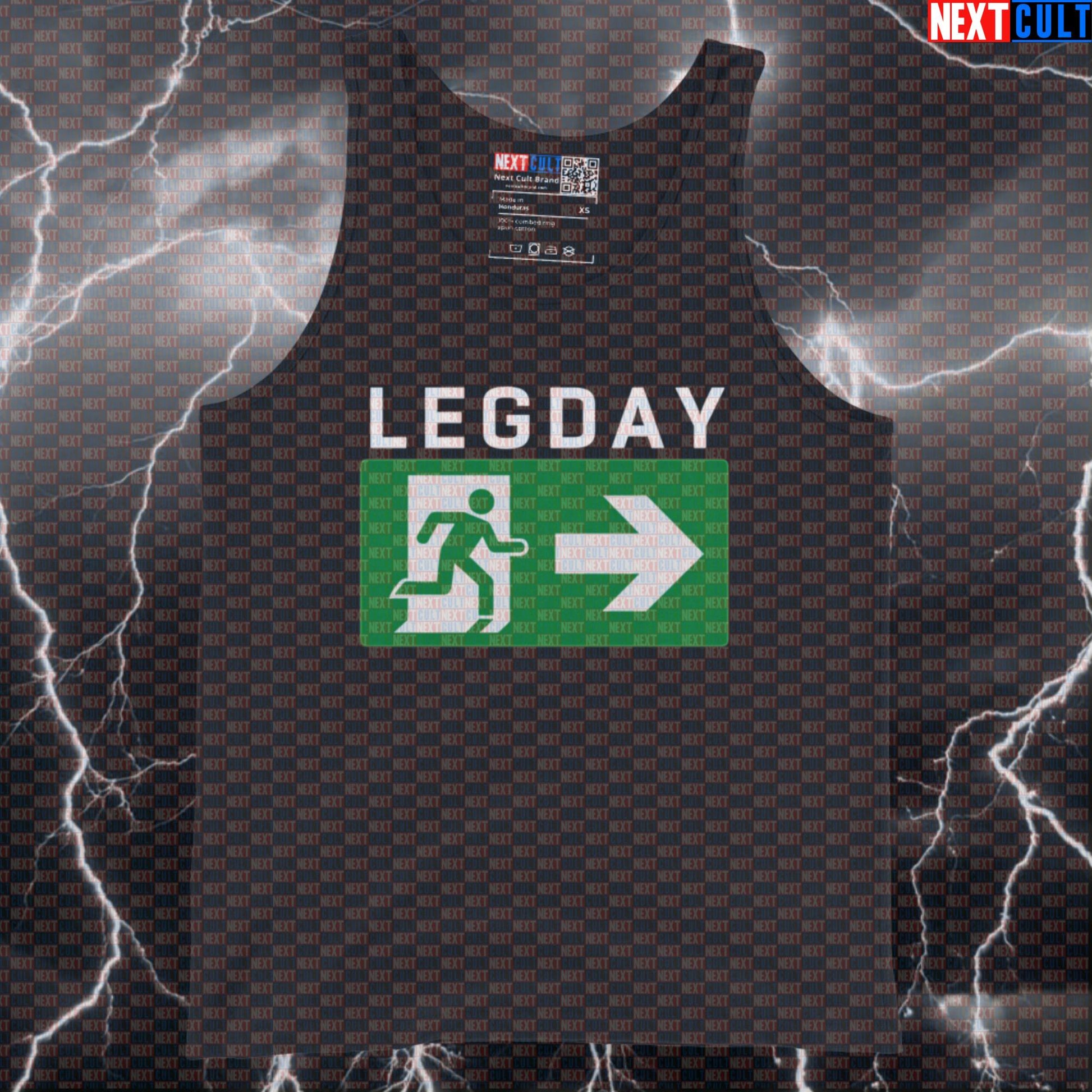 Funny Leg Day No Thanks Gym Tank Top | Skip Leg Day Meme Muscle Shirt For Lifters | Squats Deadlifts Vest Bodybuilding Fitness Gym Leg Day Powerlifting Workout Next Cult Brand