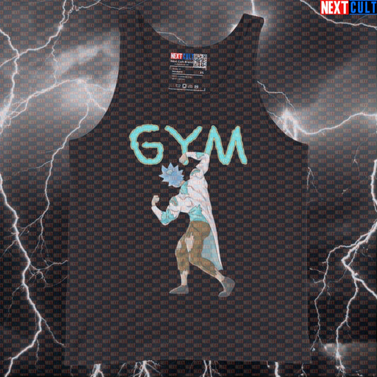 Science Based Lifting Funny Gym Tank Top | Rick and Morty Muscle Shirt For Evidence-Based Gym Bros Bodybuilding Fitness Gym Rick and Morty TV Workout Next Cult Brand