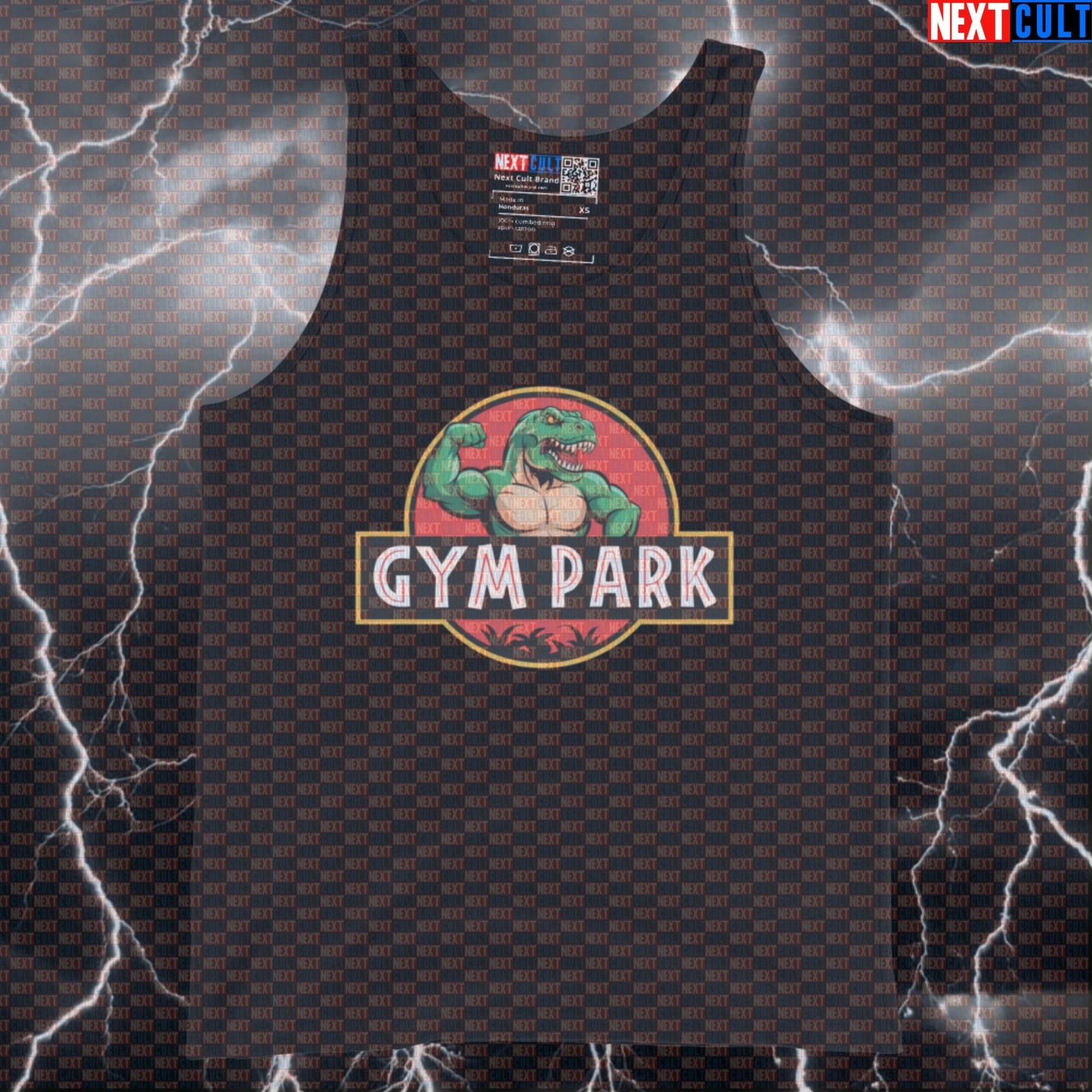 Funny Gym Dinosaur Tank Top | Jurassic Park Parody Muscle Shirt For Lifters | Swole Rex Athletic Shirt Tank Tops Bodybuilding Films Fitness Gym Workout Next Cult Brand