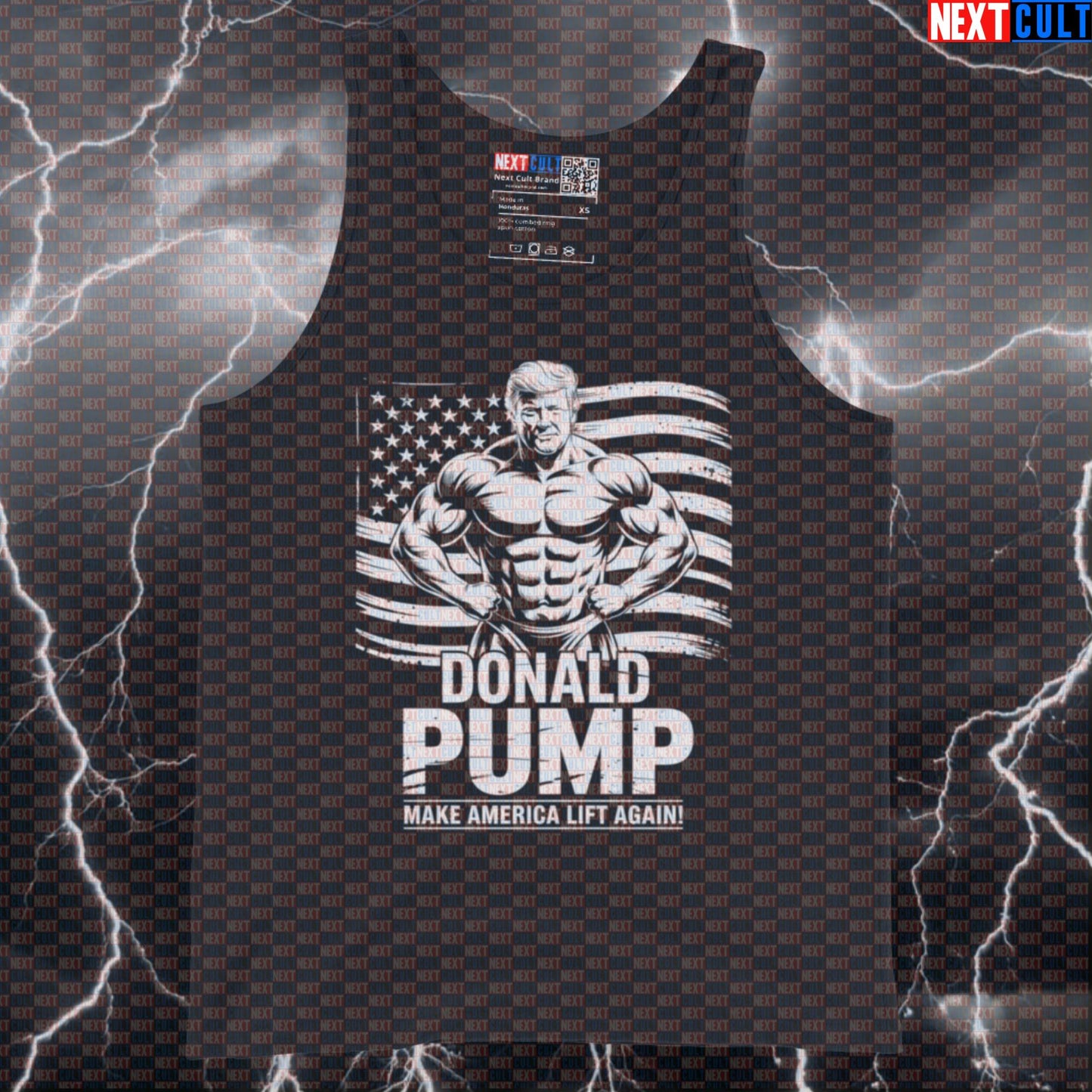 Funny Donald Pump Gym Tank Top | Make America Lift Again Muscle Shirt | Political Fitness Meme Vest 4th of July Bodybuilding Donald Trump Fitness Gym Workout Next Cult Brand
