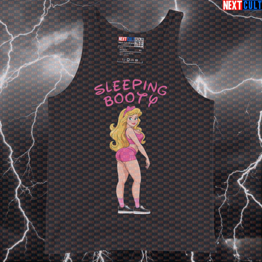 Sleeping Booty Funny Gym Tank Top | Bootybuilding Meme Muscle Shirt For Gym Princess Lifters Bodybuilding Films Fitness Gym Leg Day Workout Next Cult Brand