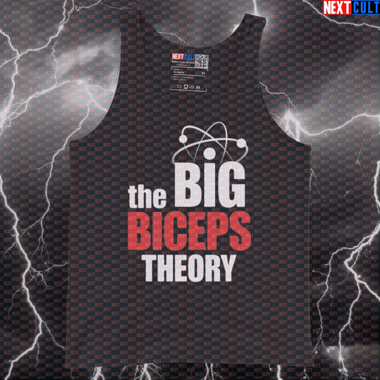 Big Biceps Theory Funny Gym Tank Top | Muscle Shirt For Lifters & Bodybuilding Meme Fans | Bro Science Vest Bodybuilding Fitness Gym TV Workout Next Cult Brand