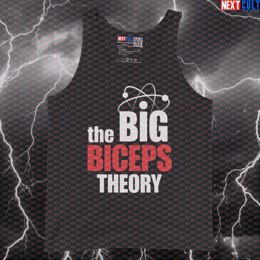 Big Biceps Theory Funny Gym Tank Top | Muscle Shirt For Lifters & Bodybuilding Meme Fans | Bro Science Vest Bodybuilding Fitness Gym TV Workout Next Cult Brand