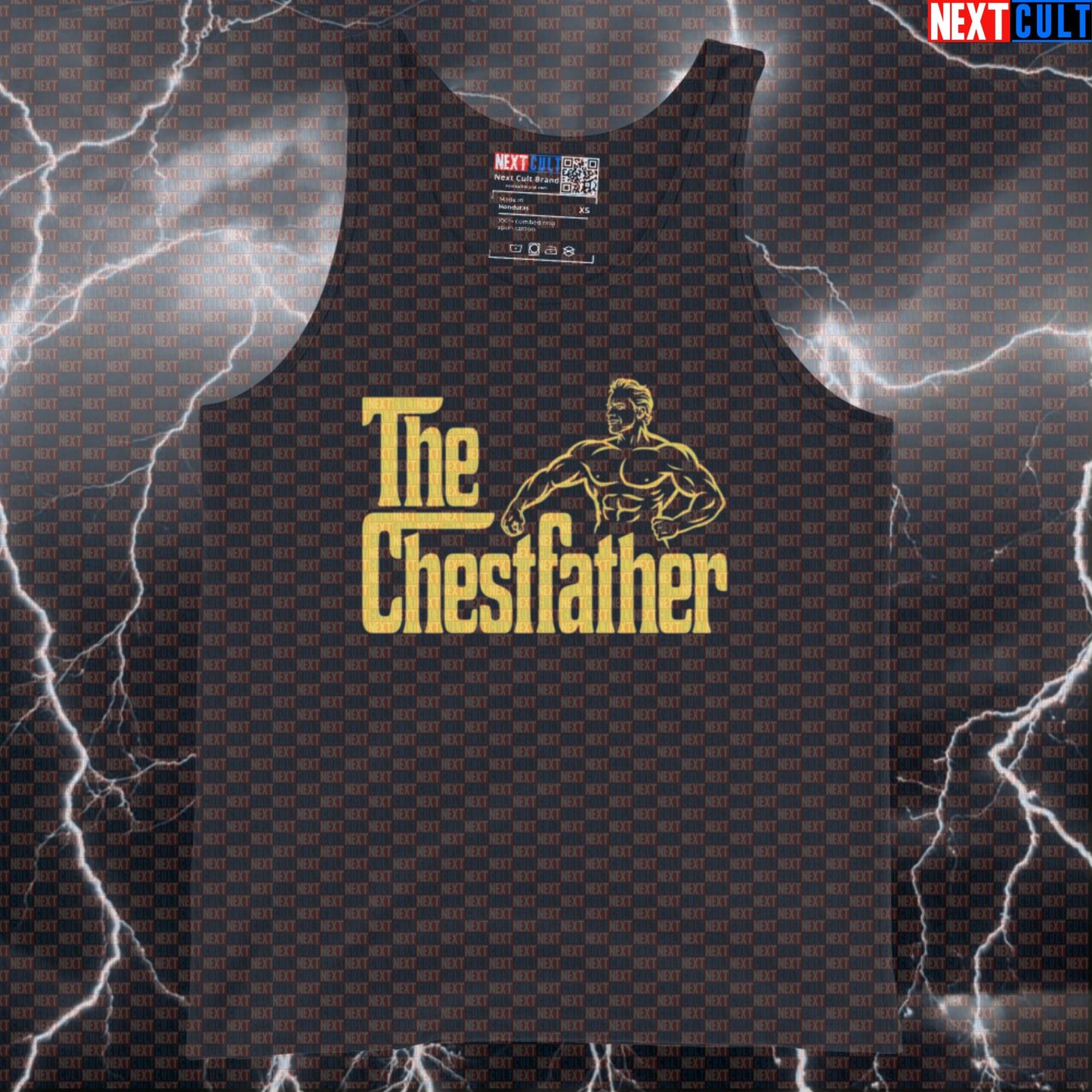 The Chestfather Gym Tank Top | Arnold Bodybuilding Meme Muscle Shirt | Big Chest Workout Vest Arnold Schwarzenegger Bodybuilding Films Fitness Gym The Godfather Workout Next Cult Brand
