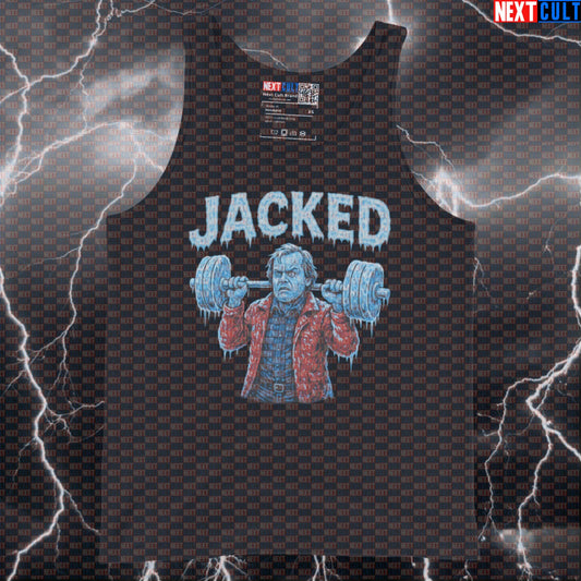 Jacked Torrance Gym Tank Top | The Shining Bodybuilding Meme Muscle Shirt Films Fitness Gym Halloween Powerlifting Workout Next Cult Brand