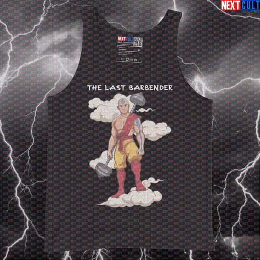 The Last Barbender Gym Tank Top | Funny Bending Bars Muscle Shirt | Avatar Meme Workout Vest Tank Tops Bodybuilding Fitness Gym Powerlifting TV Workout Next Cult Brand