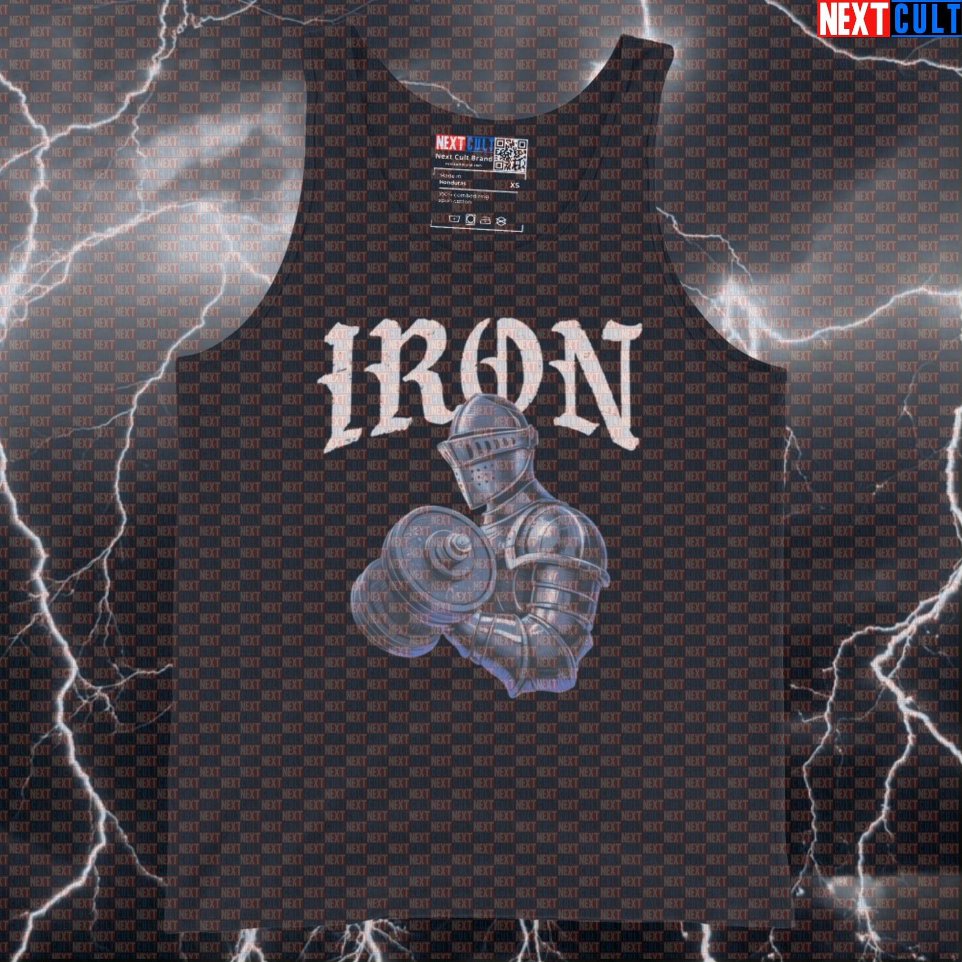 Iron Knight Gym Tank Top | Funny Motivational Muscle Shirt For Lifters & Bodybuilders | Workout Vest Tank Tops Bodybuilding Fitness Gym Workout Next Cult Brand