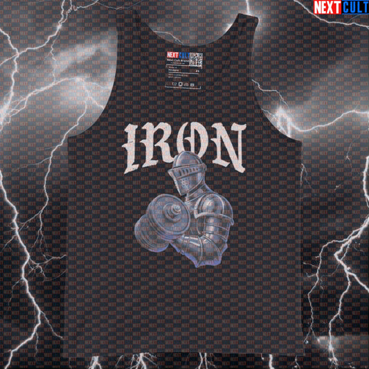 Iron Knight Gym Tank Top | Funny Motivational Muscle Shirt For Lifters & Bodybuilders | Workout Vest Tank Tops Bodybuilding Fitness Gym Workout Next Cult Brand