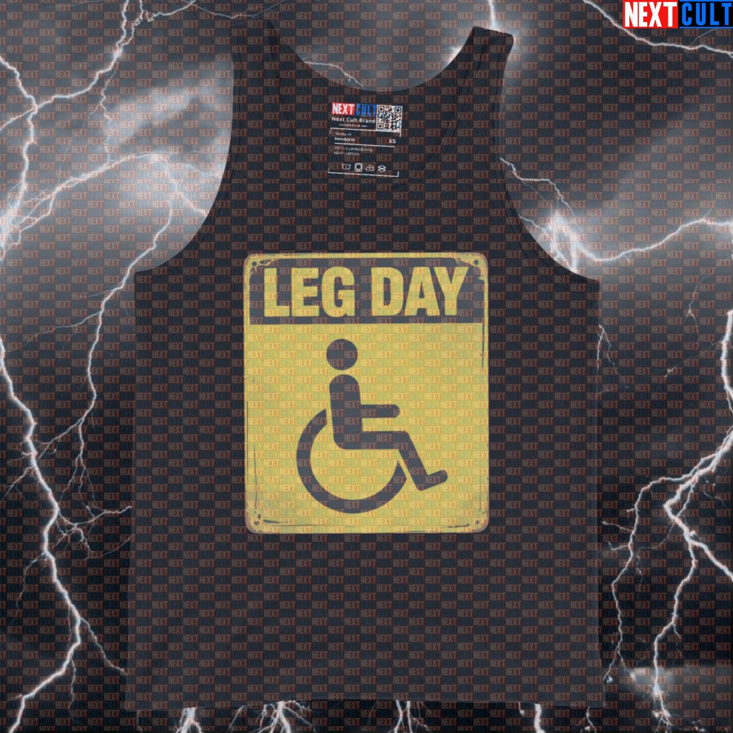 Funny Leg Day Gym Tank Top | Muscle Shirt For Squat Lovers & Leg Workout Enthusiasts | Fitness Meme Vest Tank Tops Bodybuilding Fitness Gym Leg Day Powerlifting Workout Next Cult Brand