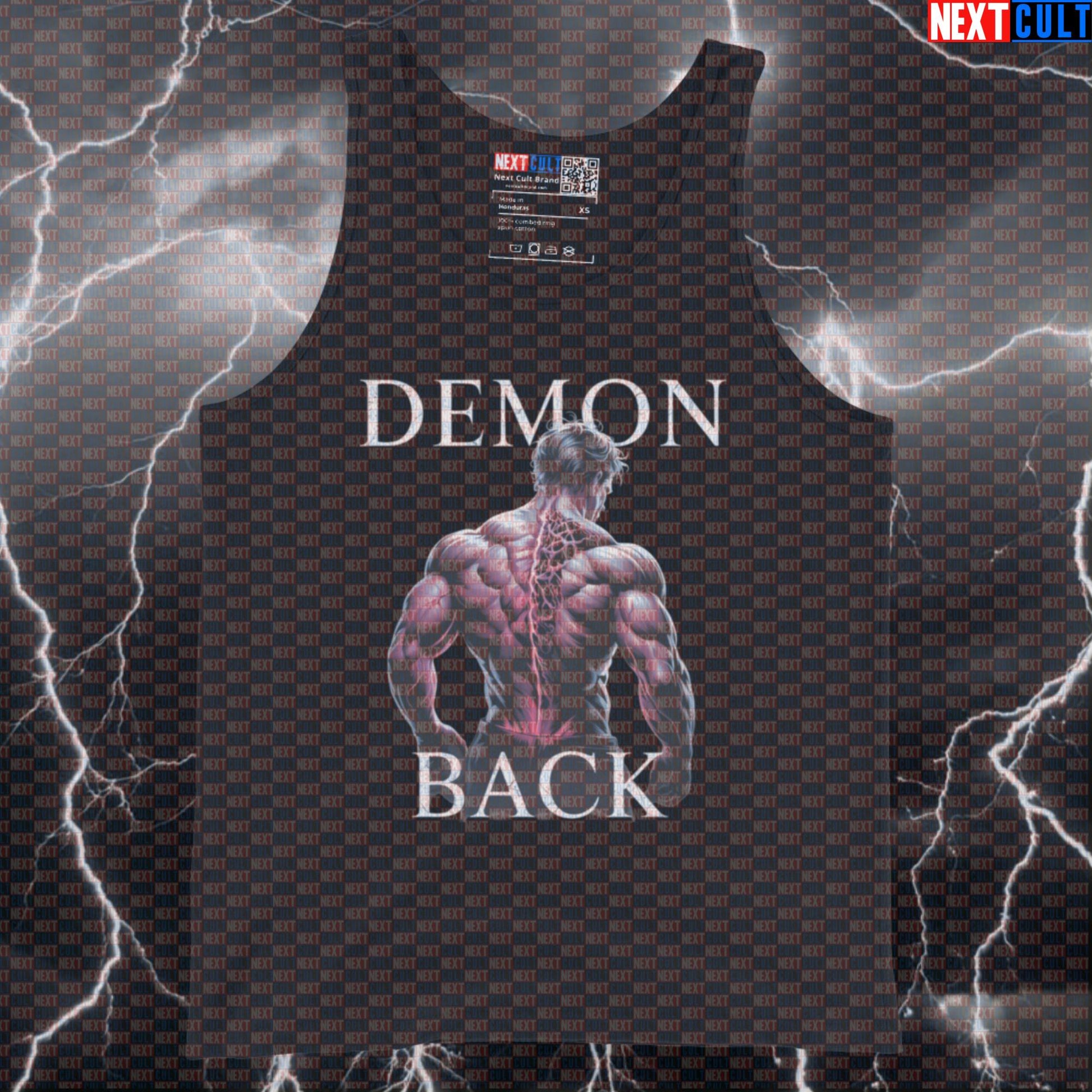 Demon Back Gym Tank Top | Big Back Muscle Shirt For Bodybuilding & Lat Workouts | Funny Gym Vest Tank Tops Bodybuilding Fitness Gym Halloween Workout Next Cult Brand