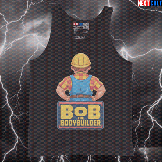Funny Bob The Bodybuilder Gym Tank Top | Muscle Shirt For Lifters & Powerlifting Meme Fans | Athletic Shirt Tank Tops Bodybuilding Fitness Gym TV Workout Next Cult Brand
