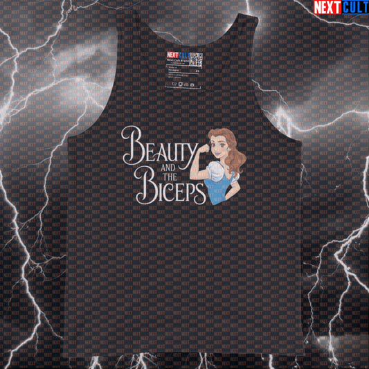 Beauty And The Biceps Gym Tank Top | Funny Workout Muscle Shirt For Women Lifters | Fitness Meme Top Tank Tops Bodybuilding Films Fitness Gym Workout Next Cult Brand