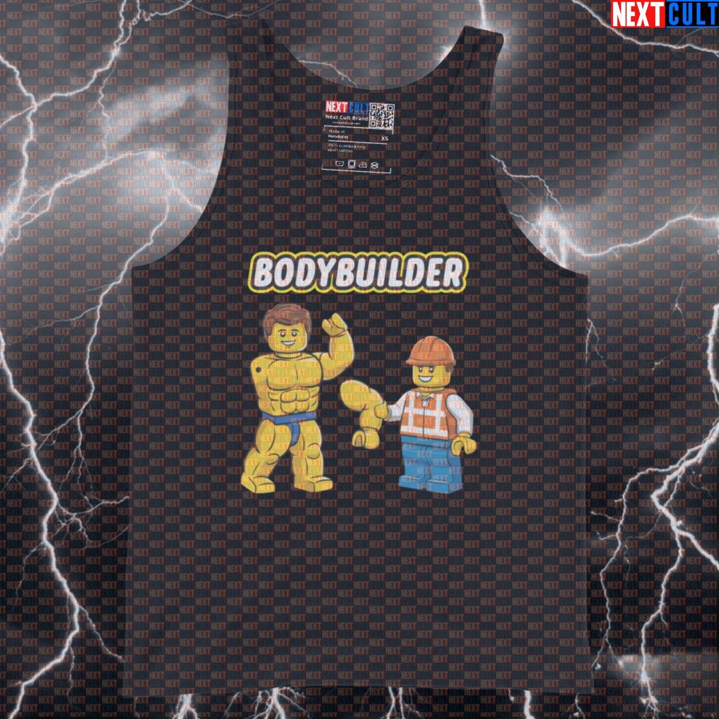 Body Under Construction Funny Gym Tank Top | LEGO Bodybuilding Meme Muscle Shirt For Lifters Tank Tops Bodybuilding Fitness Gym LEGO Workout Next Cult Brand