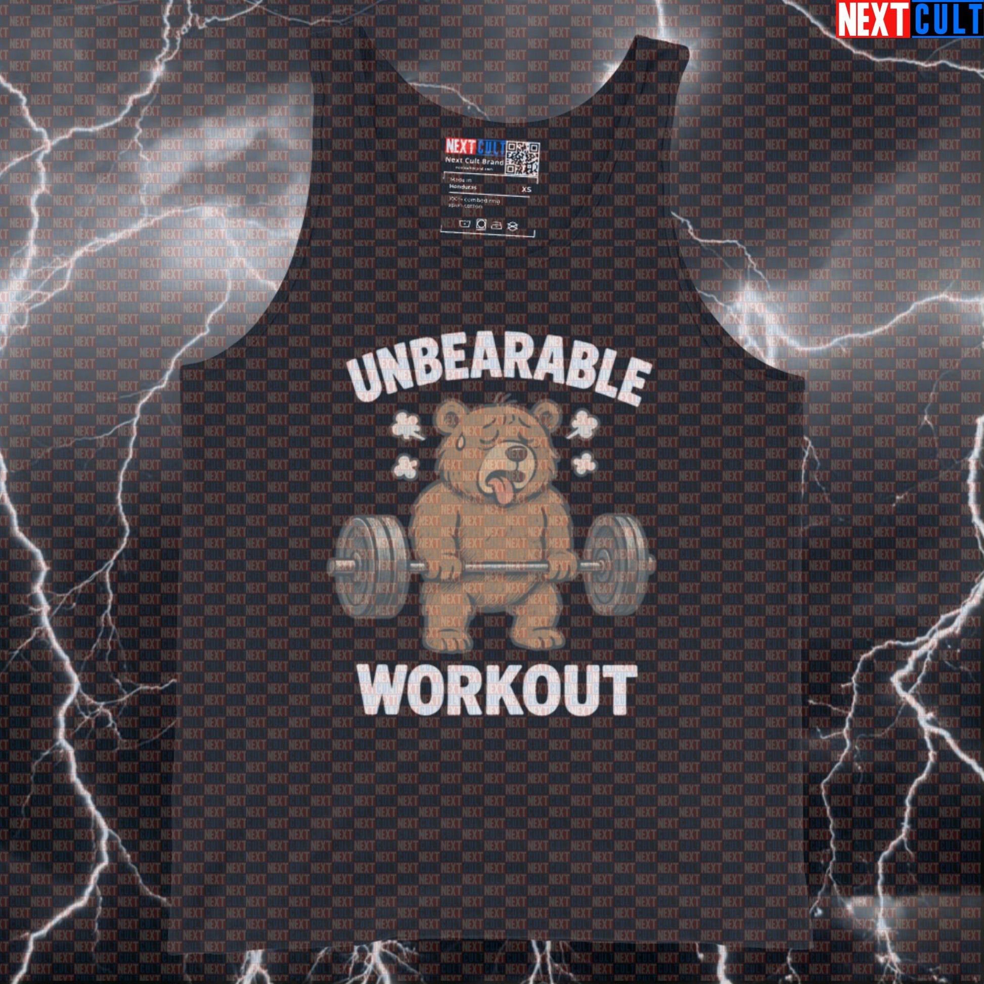 Unbearable Workout Gym Tank Top | Exhausted Bear Meme Muscle Shirt For Bodybuilding Tank Tops Bodybuilding Fitness Gym Powerlifting Workout Next Cult Brand