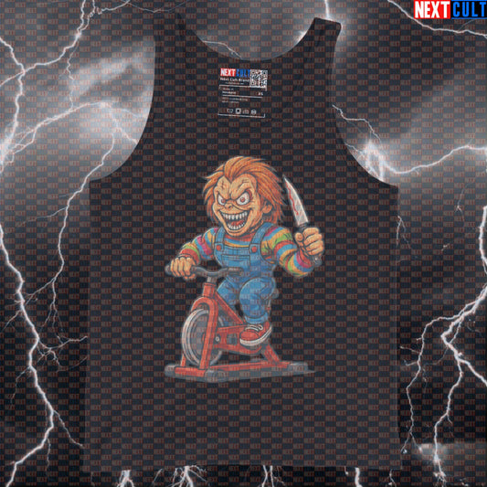 Chucky's Cardio Revenge Gym Tank Top | Scary Horror Workout Vest For Bodybuilding Tank Tops Cardio Films Fitness Gym Halloween Workout Next Cult Brand