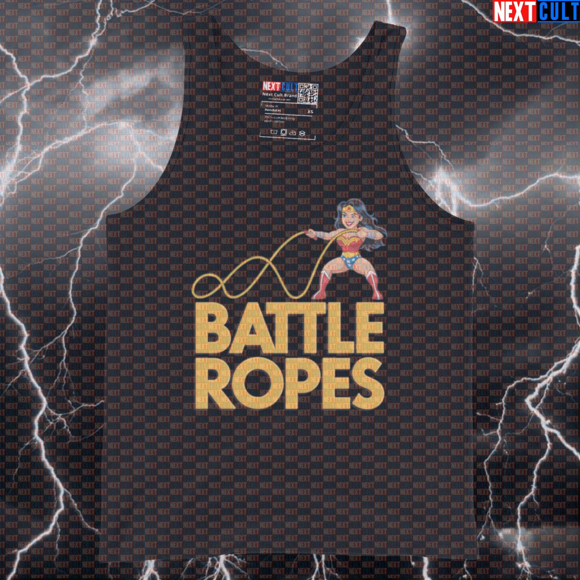 Wonder Woman Battle Ropes Gym Tank Top | Superhero HIIT Workout Vest Tank Tops Cardio Films Fitness Functional Fitness Gym Justice League Superheroes Wonder Woman Workout Next Cult Brand