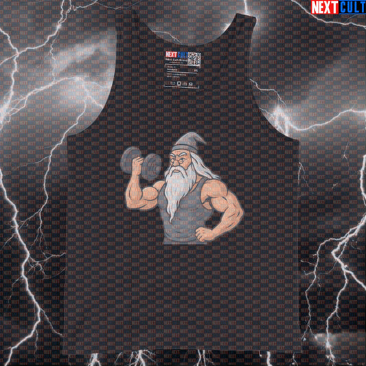 Dumbbelldore Gym Tank Top | Swole Wizard Workout Vest | Harry Potter Muscle Shirt for Gains Tank Tops Bodybuilding Books Films Fitness Gym Harry Potter Workout Next Cult Brand