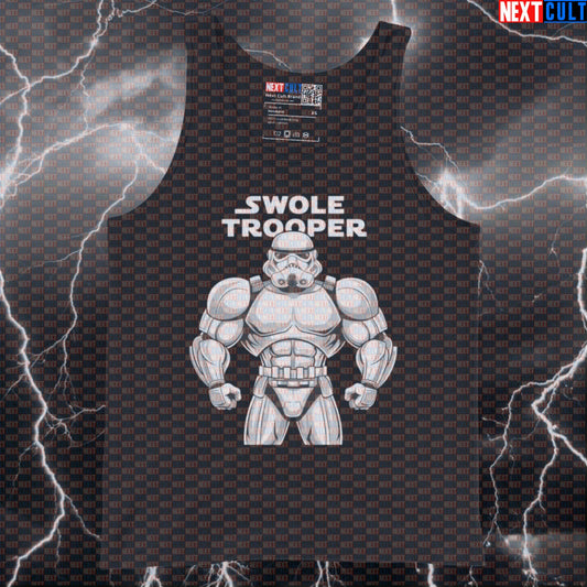 Swole Trooper Gym Tank Top | Star Wars Inspired Muscle Shirt | Funny Fitness Meme Athletic Shirt Tank Tops Bodybuilding Films Fitness Gym Star Wars Workout Next Cult Brand