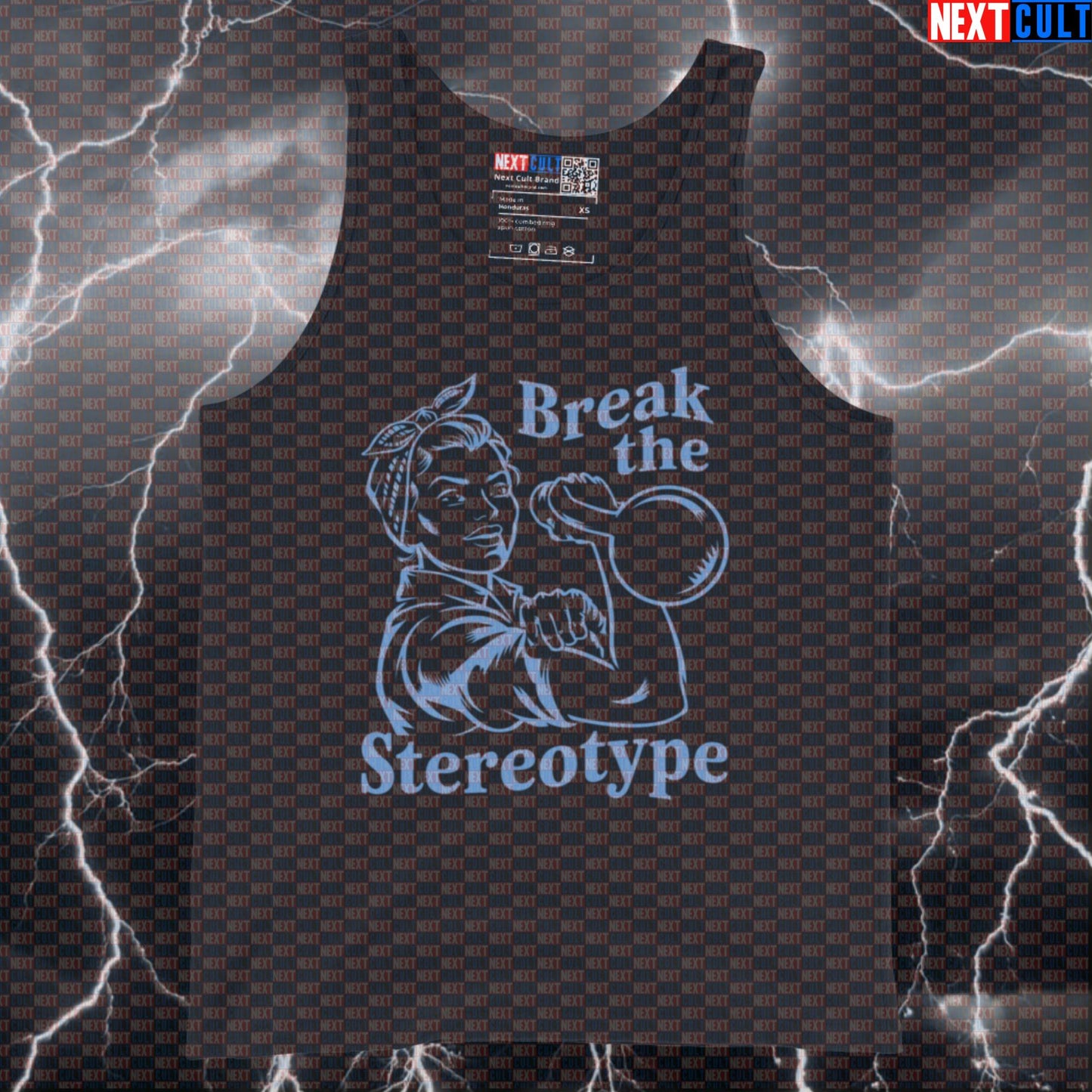 Break The Stereotype Gym Tank Top | Feminist Muscle Shirt For Strong Women & Female Lifters Workout Vest Tank Tops Fitness Gym Kettlebell Workout Next Cult Brand
