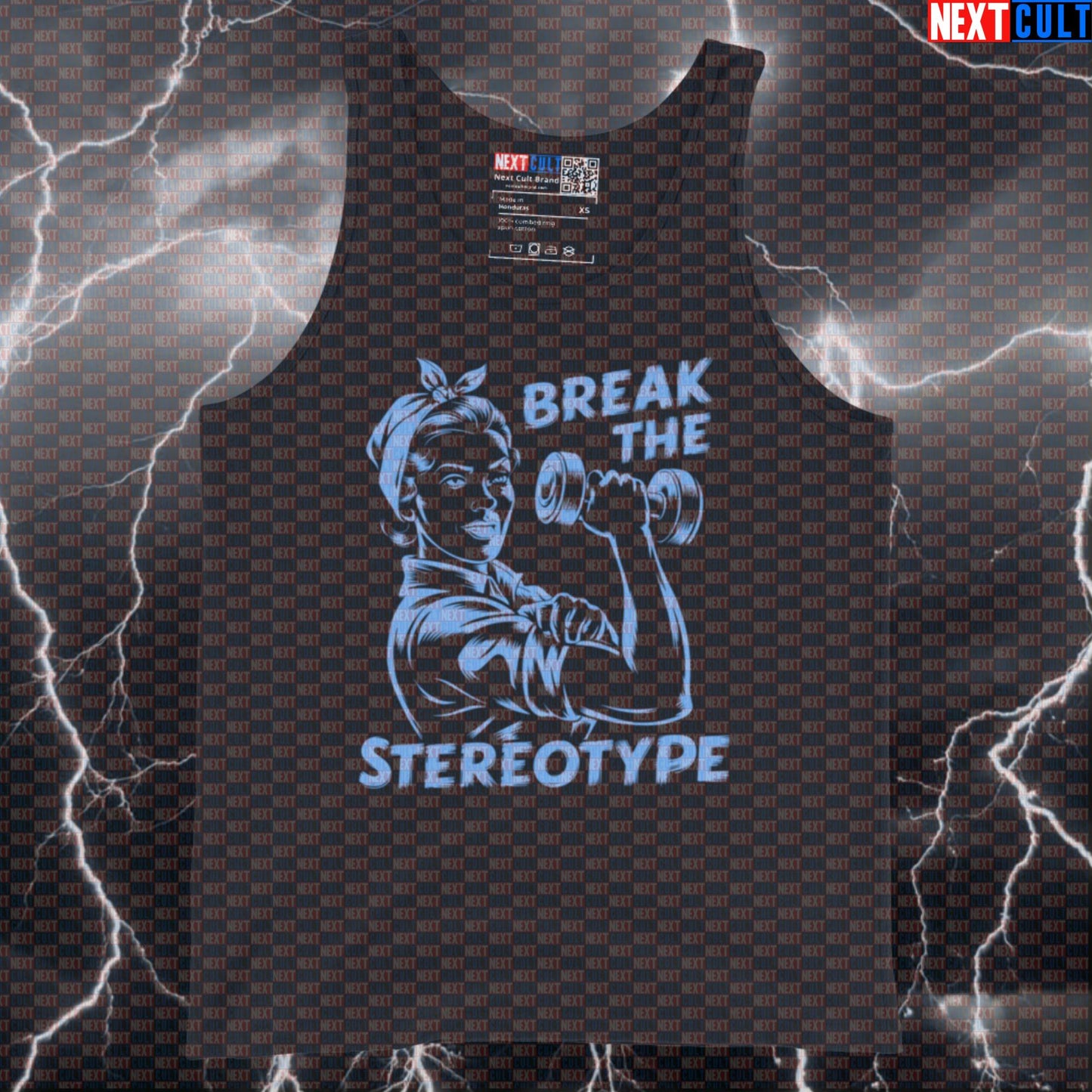 Break The Stereotype Gym Tank Top | Feminist Workout Muscle Shirt For Strong Women Lifters | Dumbbell Top Tank Tops Bodybuilding Fitness Gym Workout Next Cult Brand