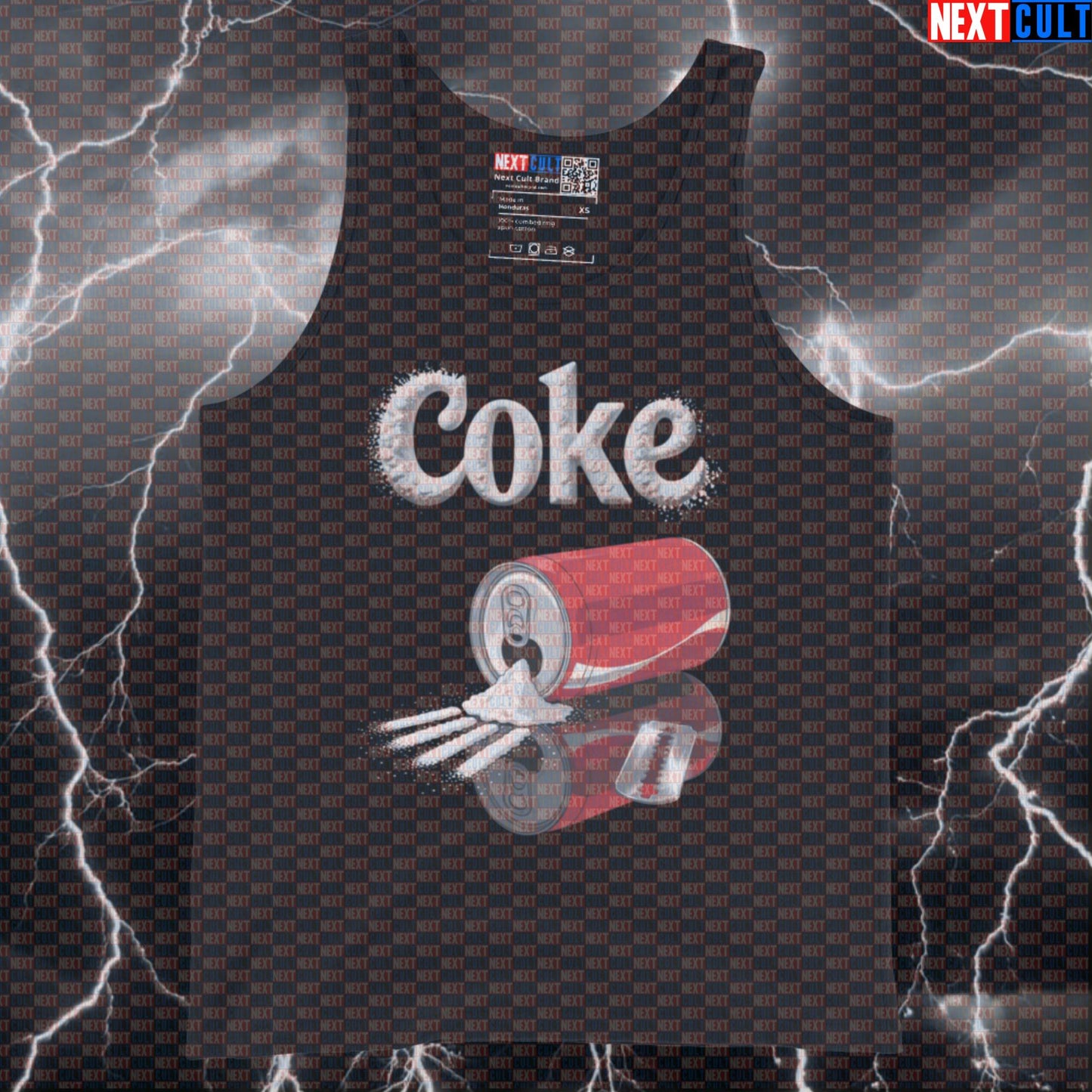 Funny Gym Tank Top | Coke Sniffing Meme Vest for Bodybuilding & Workouts Bodybuilding Fast Food Fitness Gym Workout Next Cult Brand