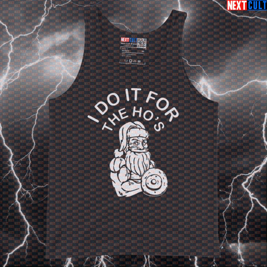 Funny Christmas Gym Meme Tank Top - I Do It For The Hos Muscle Shirt For Santa Bros Tank Tops Bodybuilding Christmas Fitness Gym Workout Next Cult Brand