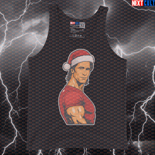 Swole Santa Christmas Gym Tank Top | Funny Mike O'Hearn Meme Muscle Shirt | Festive Workout Vest Tank Tops Bodybuilding Christmas Fitness Gym Mike O'Hearn Workout Next Cult Brand