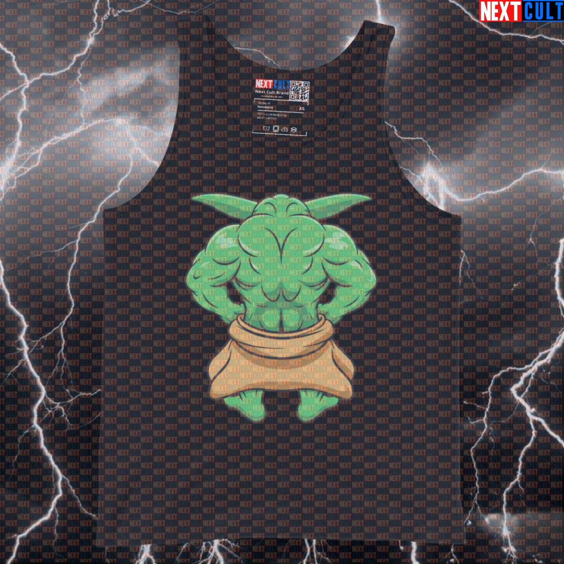 Funny Yoda Gym Tank Top | Train Back You Must Bodybuilding Meme | Star Wars Muscle Shirt Vest Bodybuilding Films Fitness Gym Star Wars Workout Yoda Next Cult Brand