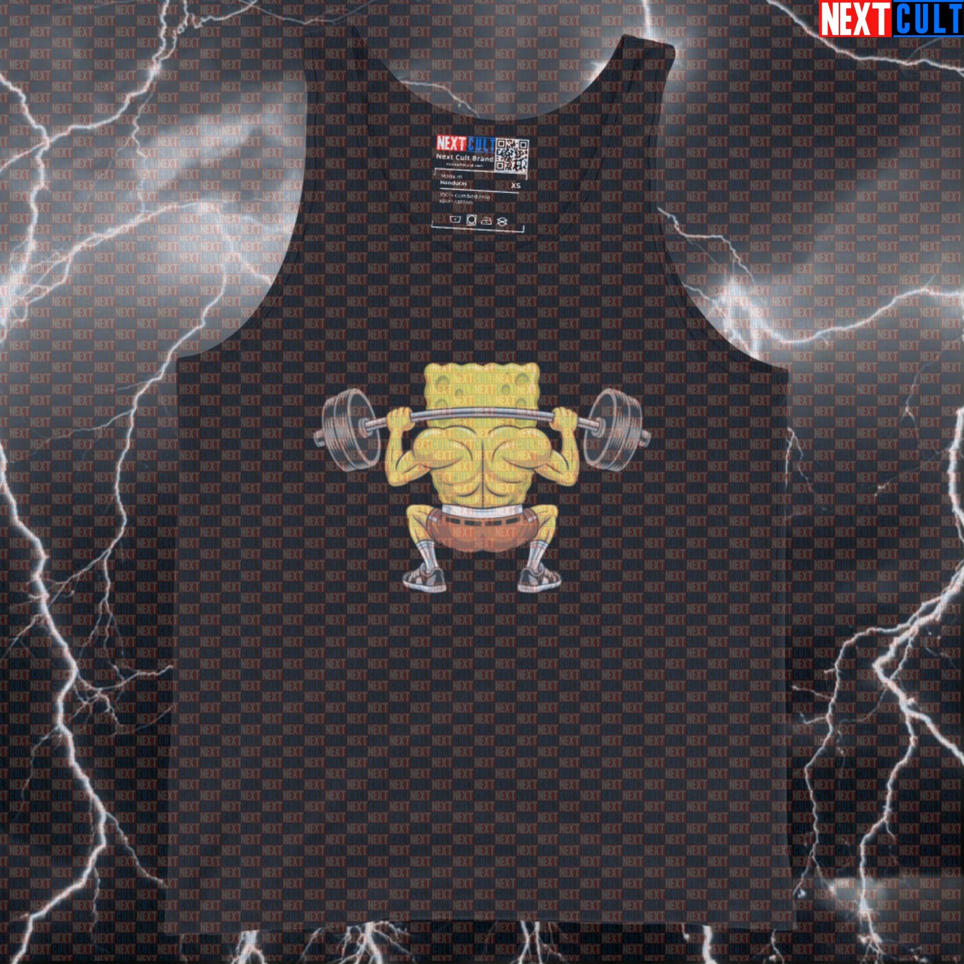 Swolebob Squatpants Gym Tank Top | Funny SpongeBob Meme Muscle Shirt For Leg Day & Squat Lovers Bodybuilding Fitness Gym Leg Day Powerlifting SpongeBob TV Workout Next Cult Brand