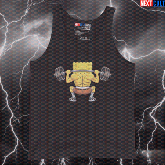 Swolebob Squatpants Gym Tank Top | Funny SpongeBob Meme Muscle Shirt For Leg Day & Squat Lovers Bodybuilding Fitness Gym Leg Day Powerlifting SpongeBob TV Workout Next Cult Brand