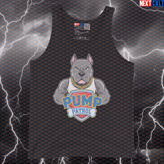 Funny Pump Patrol Gym Tank Top | Paw Patrol Meme Muscle Shirt For Lifters | Dog Lover Workout Vest Bodybuilding Fitness Gym TV Workout Next Cult Brand