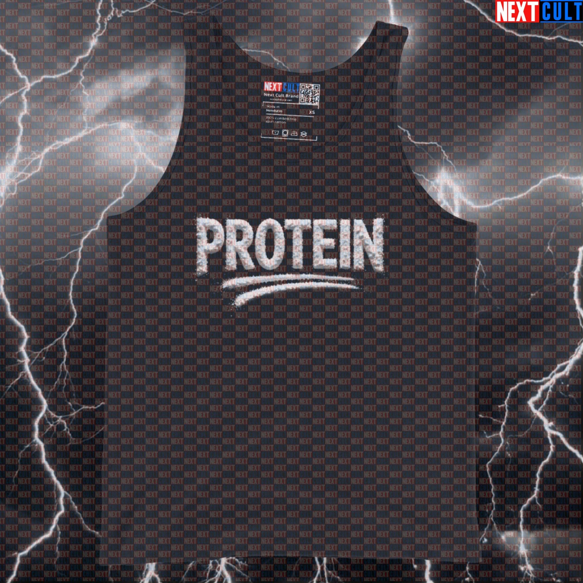 Funny Protein Sniffing Gym Tank Top | Hilarious Bodybuilding Meme Muscle Shirt | Gym Bro Vest Bodybuilding Fitness Gym Workout Next Cult Brand