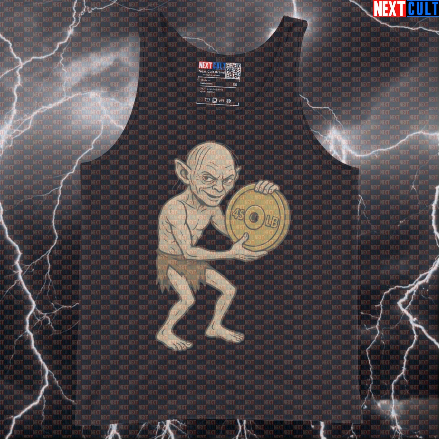 Lord of the Plates Funny Gym Tank Top | My Precious Bodybuilding Vest & Workout Top Tank Tops Bodybuilding Films Fitness Gym Lord of the Rings Powerlifting Workout Next Cult Brand