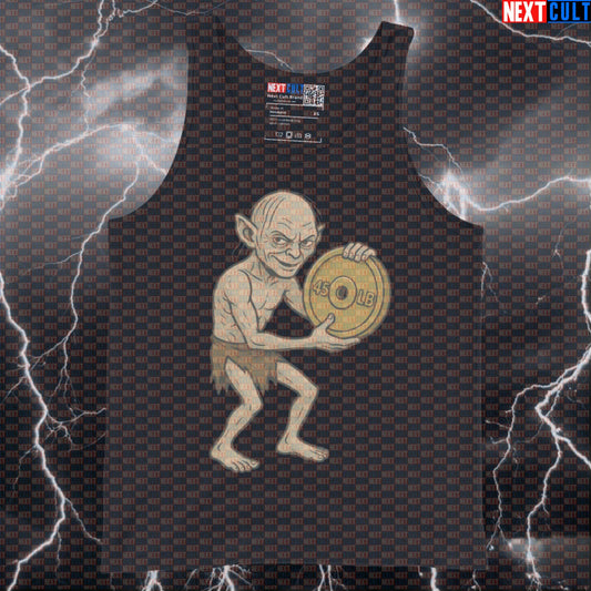 Lord of the Plates Funny Gym Tank Top | My Precious Bodybuilding Vest & Workout Top Tank Tops Bodybuilding Films Fitness Gym Lord of the Rings Powerlifting Workout Next Cult Brand
