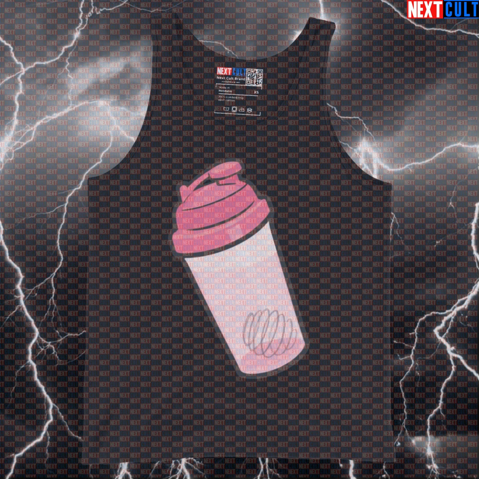 Funny Gym Tank Top with Protein Shaker Print | Bodybuilding Muscle Shirt Tank Tops Bodybuilding Fitness Gym Workout Next Cult Brand
