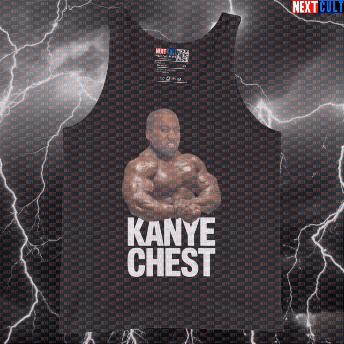 Kanye Chest Gym Tank Top | Funny Bodybuilding Vest | Chest Day Workout Muscle Shirt Tank Tops Bodybuilding Fitness Gym Hip Hop Kanye West Workout Next Cult Brand